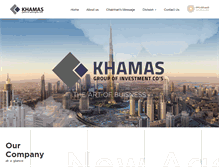Tablet Screenshot of khamasinvestment.com